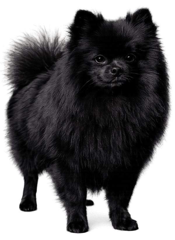 A fluffy Pomeranian — a cooked fresh food meal plan client of The Holistic Canine