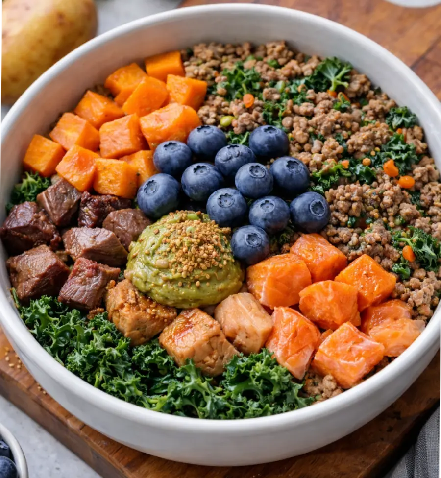 plant based diet for dogs - picture of a sample bowl